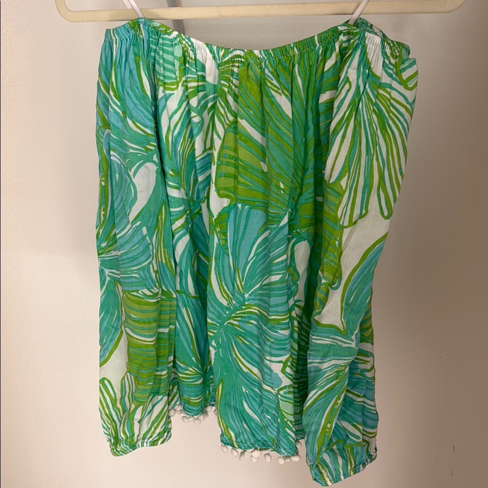 Lilly Pulitzer Green Sheen Fronds Place Enna Top